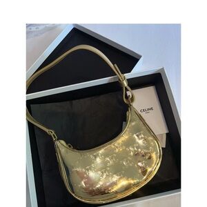 Celine Shiny Gold Shoulder Bag